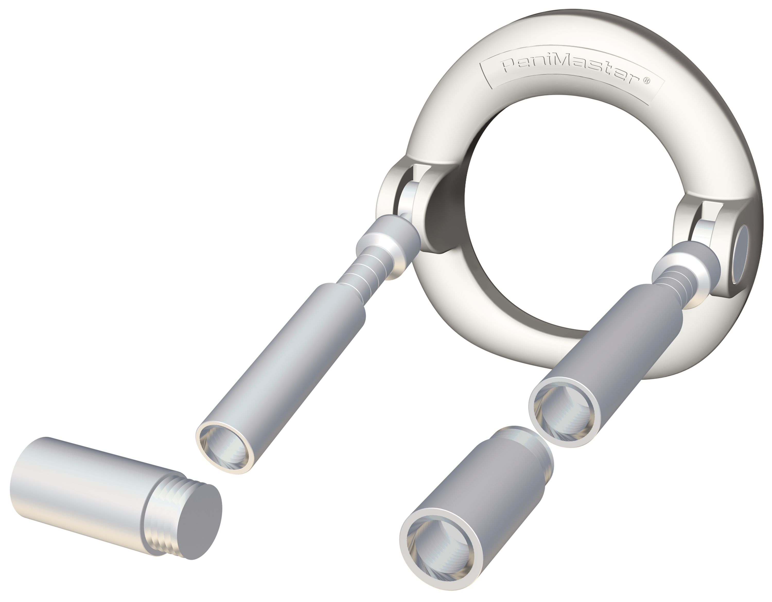 Illustration: PeniMaster base ring with extension rods before being screwed on