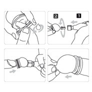 alt="Preparation and use of the pump ball application system of PeniMaster PRO"