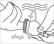 Simple cleansing of the assembled PeniMaster PRO basic with the hand and water