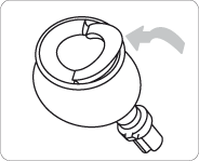 Illustration regarding the insertion of the split adapters into the PeniMaster PRO base