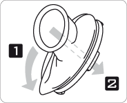 Illustration with arrow representation regarding the assembly of sluice ring and sluice