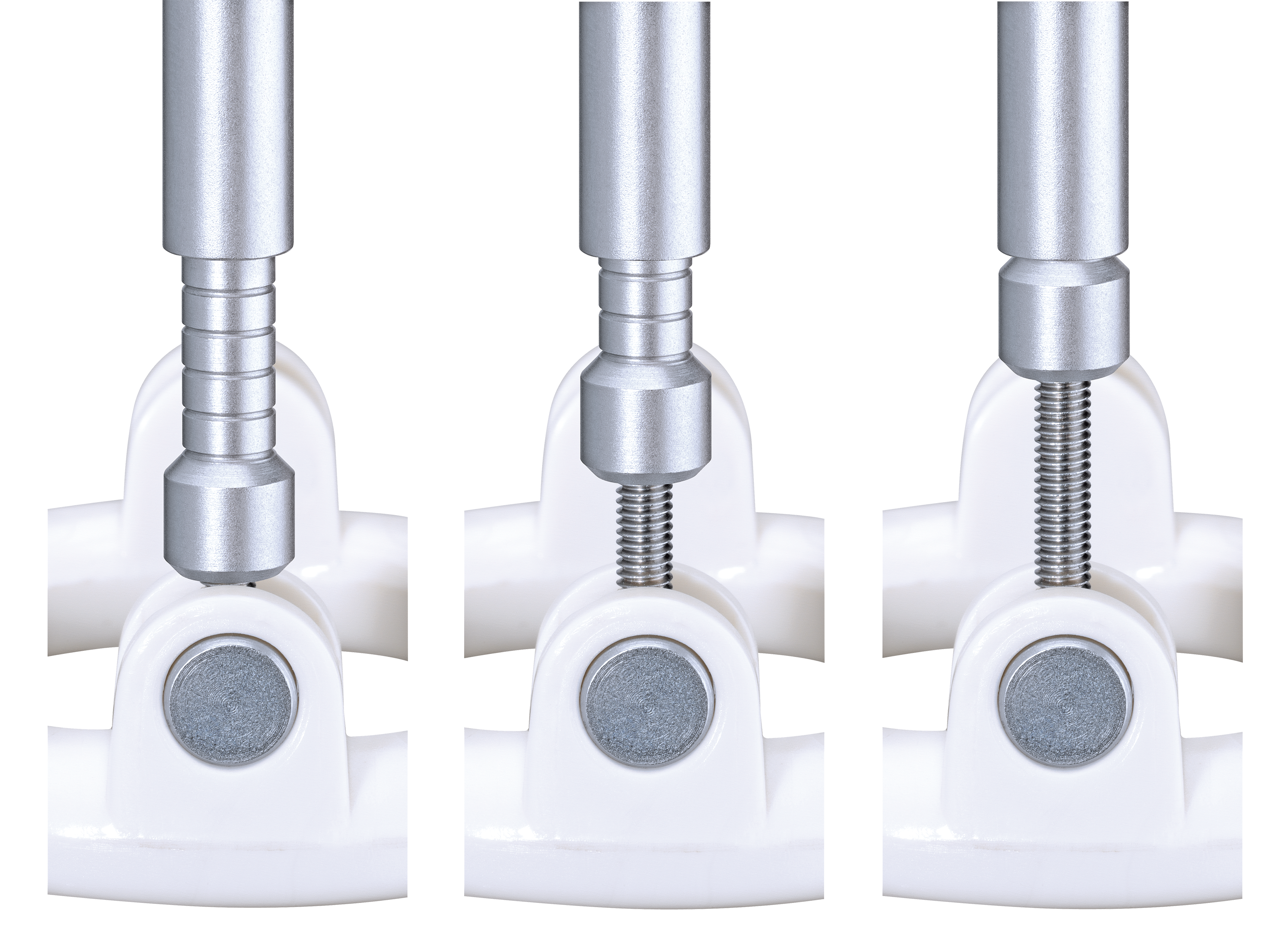 Spring balance of the base ring with indicator of three load conditions on the basis of unscrewing the fine thread
